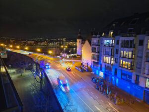 Koblenz, Auffahrt zur Balduinbrücke.