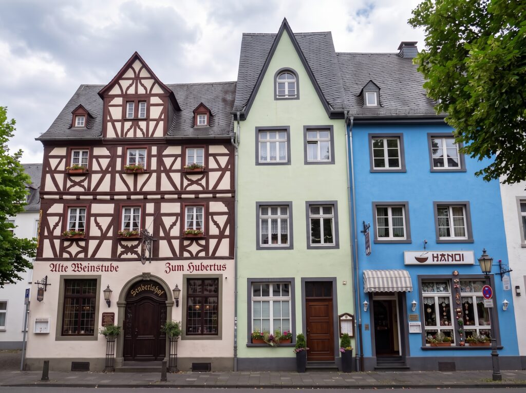Die Häuser Florinsmarkt 2, 4 und 6 (von rechts).