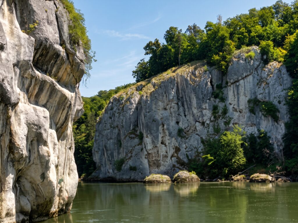 Schiffstour durch den Donaubruch.