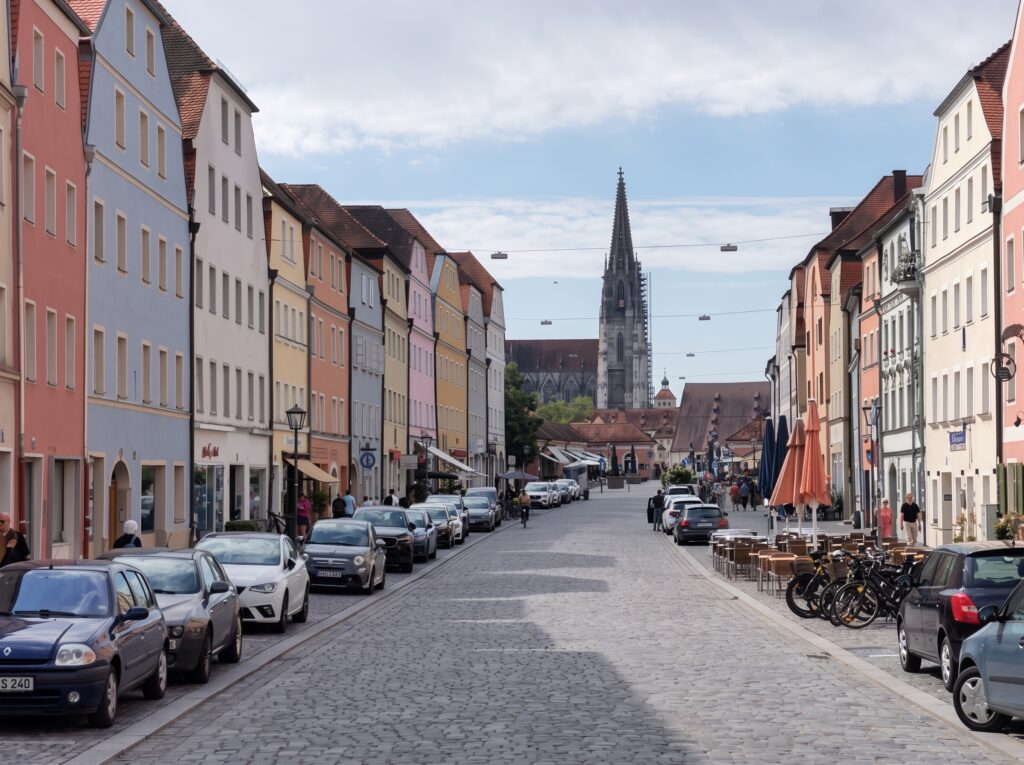 Auf dem Weg durch Regensburg zum Naabtal-Radweg.
