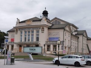 Stadttheater Klagenfurt. Es wurde am 22. September 1910 unter dem Namen „Kaiser Franz Josef I. Jubiläumstheater“ eröffnet.