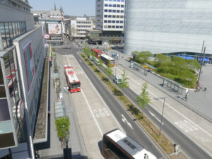 Görgenstraße und Forum Confluentes.